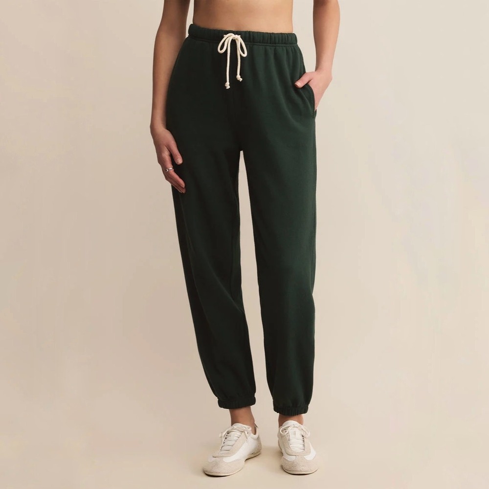 Z Supply Stadium Jogger Elastic Waist Drawstring in Garland Green Size Large